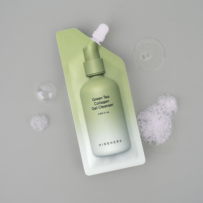 HIDEHERE Green Tea Collagen Gel Cleanser