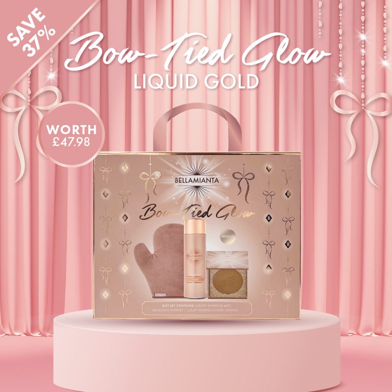 Bellamianta Christmas 2025 Bow-Tied Glow 3 Piece Liquid Tanning Set