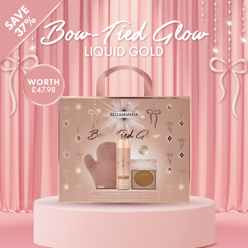 Bellamianta Christmas 2025 Bow-Tied Glow 3 Piece Liquid Tanning Set