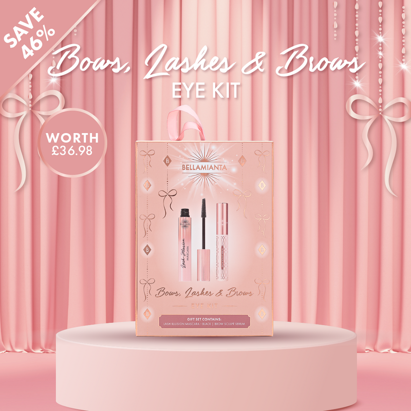 Bellamianta Christmas 2025 Bows Lashes & Brows 2 Piece Eye Set
