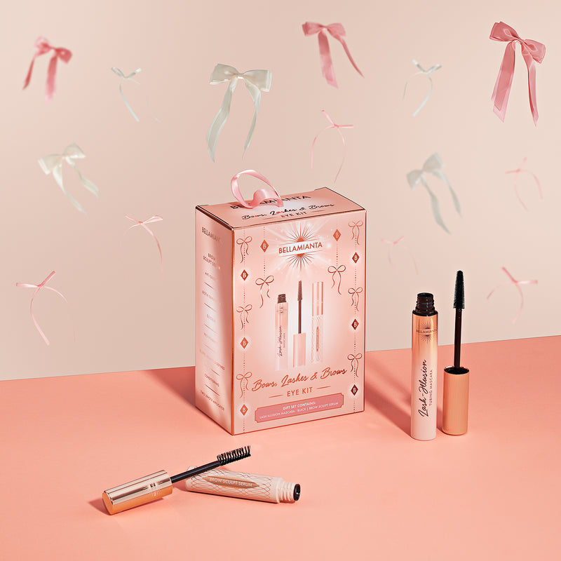 Bellamianta Christmas 2025 Bows Lashes & Brows 2 Piece Eye Set